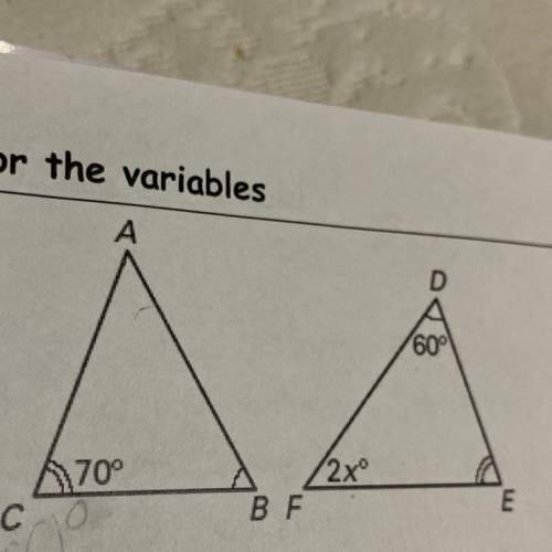 Solve for the variables