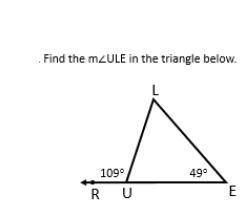Find the measure of ULE in the triangle below.