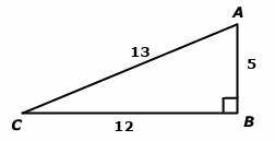 Consider this right triangle.
Select the ratio equivalent to tan(A).