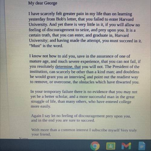 Imagine you were George Latham. Explain how you would feel upon reading this letter.