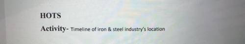 Write down years related with development of iron to steel. 
Pls help it’s urgent