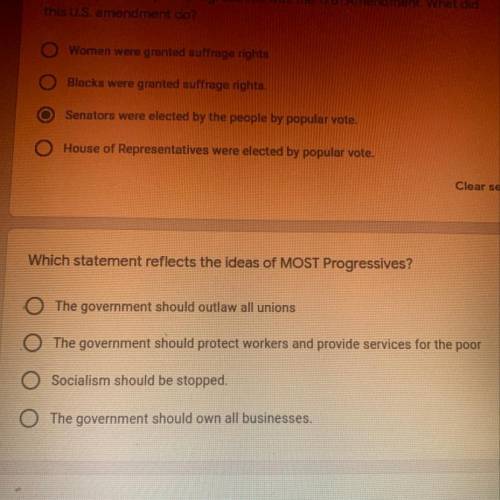 Help! Test on progressive era in America I don’t know this question!