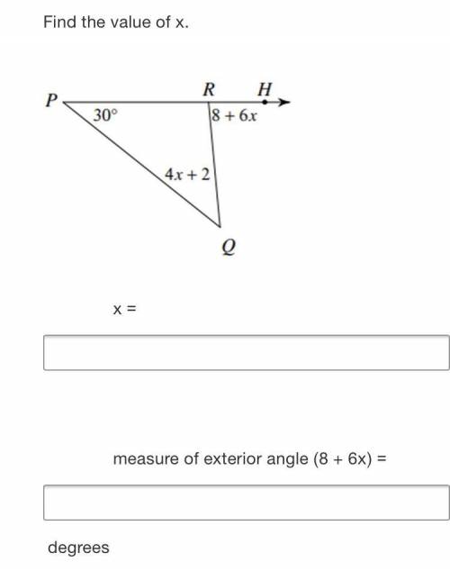 I need help finding the value of x please.