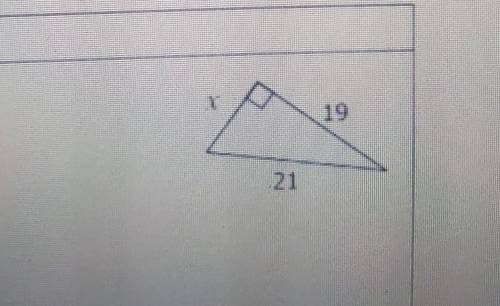 Find the value of x Pythagorean theorem