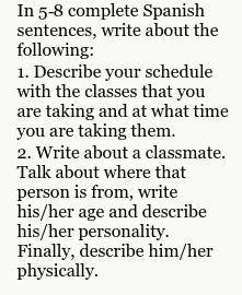 Write 5 to 8 sentences about questions.