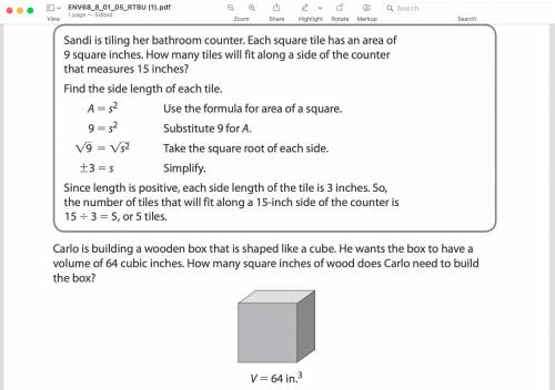 Please Help

Carlo is building a wooden box that is shaped like a cube. He wants