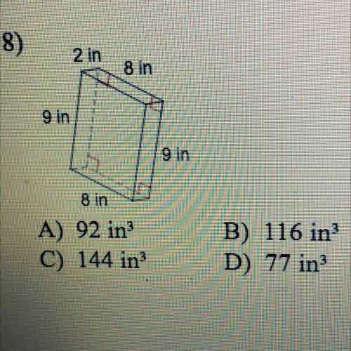 Find the volume of the solid. *