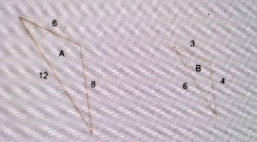 What scale factor is applied to shape b to make shape A:

A. 1/2B. 3/4C.4/3D. 2