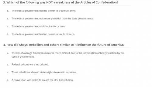 Based on Weaknesses of the Articles of Confederation and Shays Rebellion