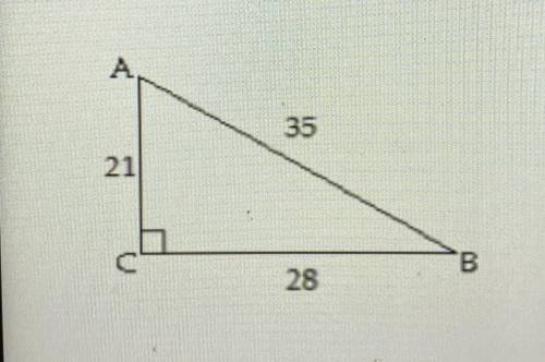 HELP PLEASE Find the exact values of sin A and cos A. Write fractions in lowest terms.

A) sin