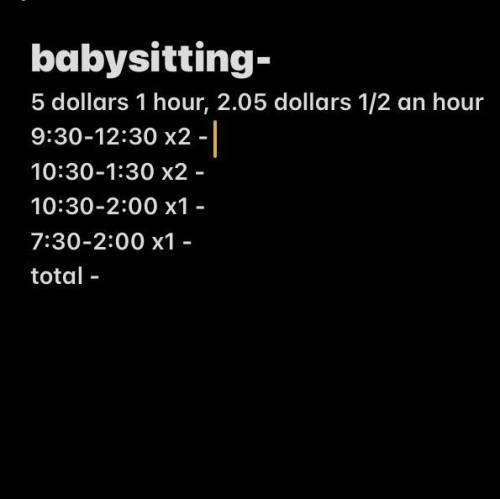 Hiii ! i need help knowing the estimates of all these hours and the total ! please help.