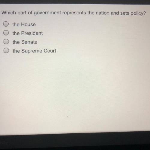 Which part of government represents the nation insets policy￼