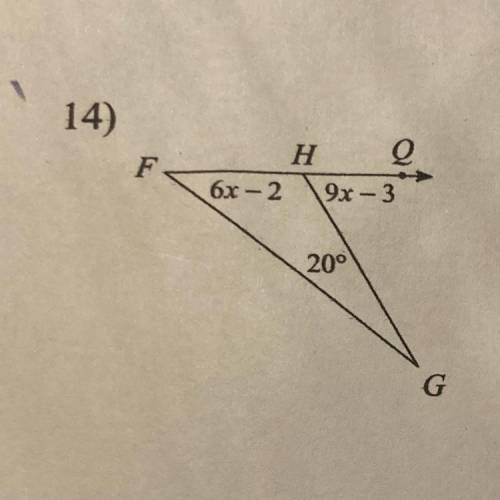 Solve for x. Geometry problem.