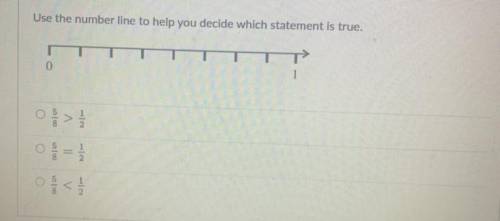 Use the number line to help you decide which statement is true.