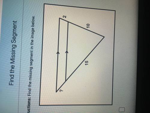 Find the missing segment??