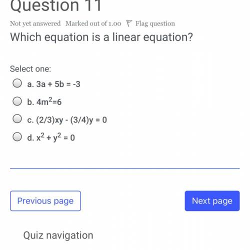 Plz help. Which problem is a linear equation?