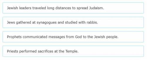 After the Temple was destroyed, Jewish communities had to adapt the way they practiced Judaism. Rea