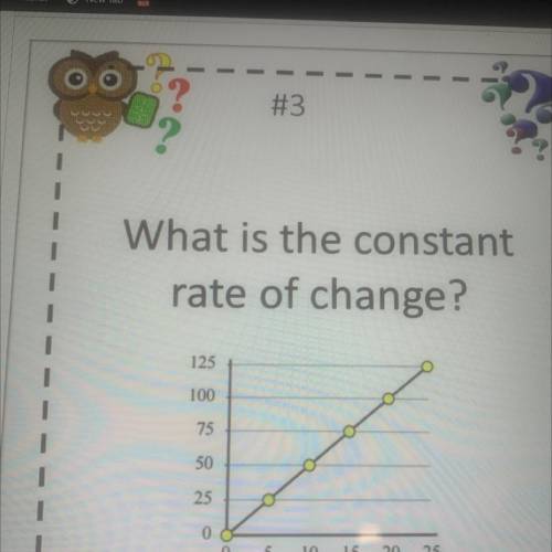 What’s the constant rate of change