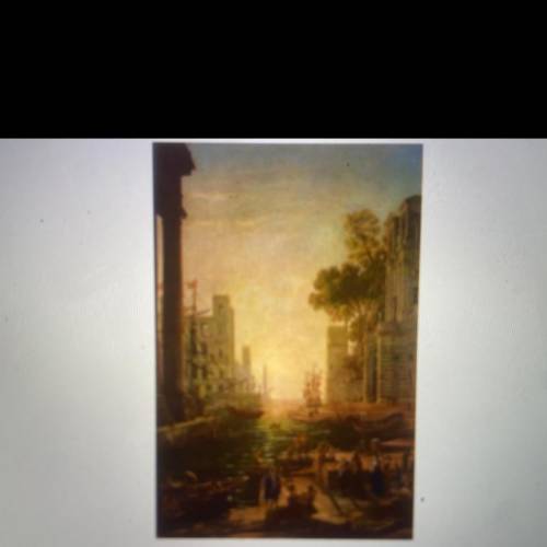 Look at this painting by Claude Lorrain. It uses a(n):

o
A. worm's-eye view.
O B. inverted perspe