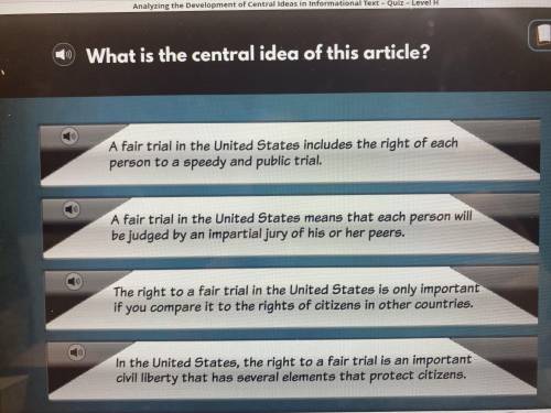 What is the central idea of this article?

- the article is “The Right to a Fair Trial”
here are t