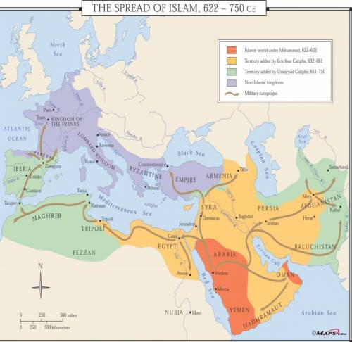 Where Islam started?
Areas Islam spread to?
Areas where Islam did not spread?
