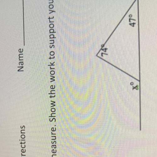 1. Find the exterior angle measure. Show the work to support your answer.