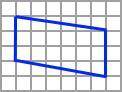 Which statements describe the figure on the grid if each square has side lengths of 1 cm? Check all