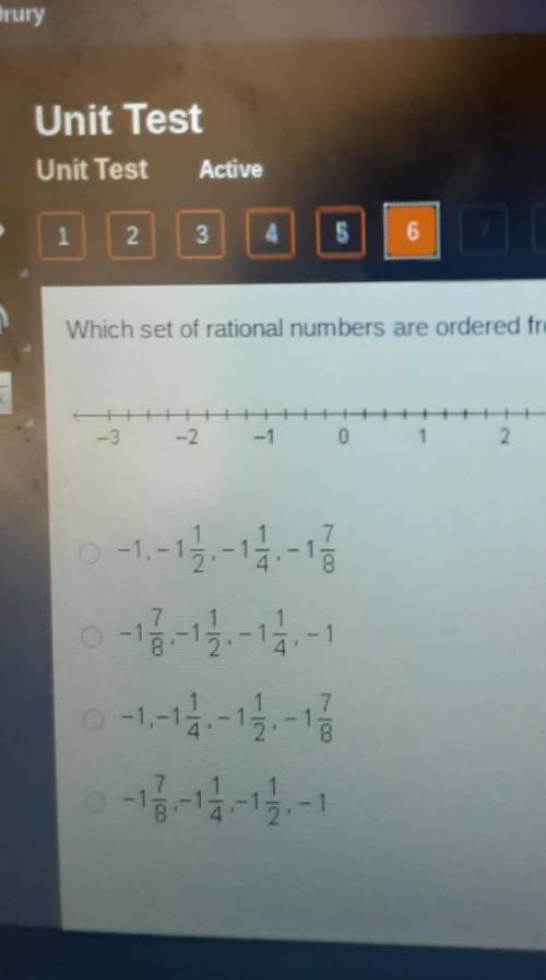 Which set of rational numbers are ordered from least to greatest I will mark brainlest