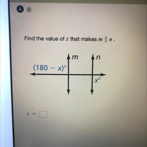 Find the value of x that makes m
n.