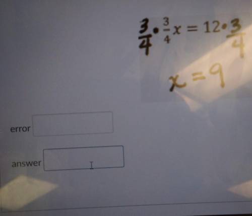 What's the error and the answer