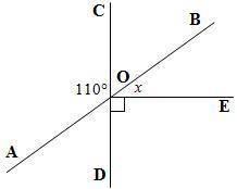 Lines AB and CD are straight lines. Find x and give reasons to justify your solutions: