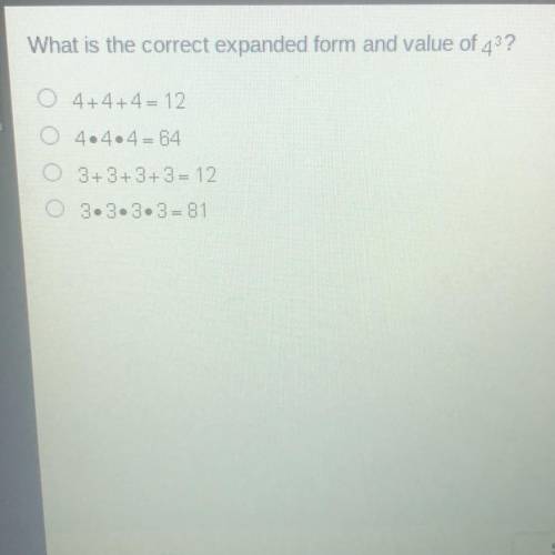 What is the correct expanded for and value of 43?