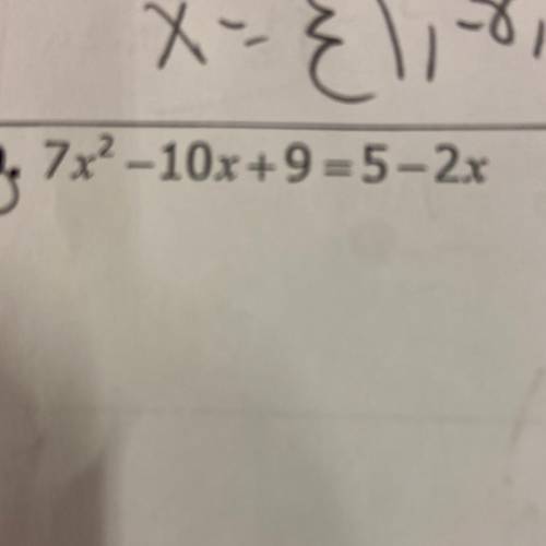 Solve the equation with quadratic formula