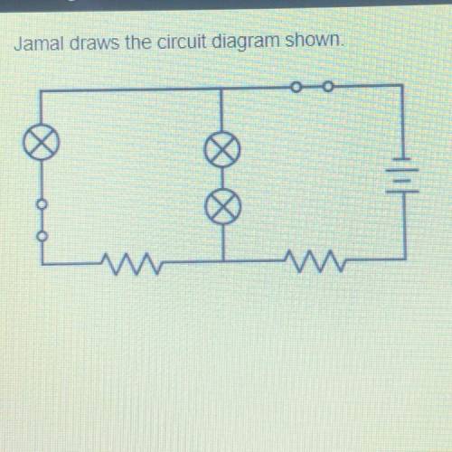 Jamal draws the circuit diagram shown.

There are three light bulbs shown in the diagram. How
many