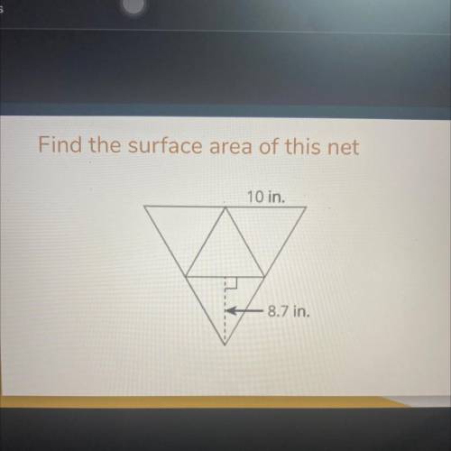 Surface area of a net