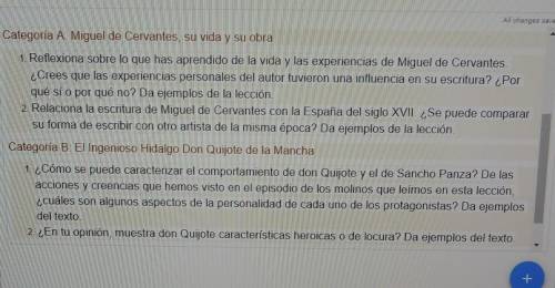 Miguel Cervantes questions.