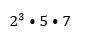 A prime factorization of a value is shown below. Which expression is equivalent to this prime facto