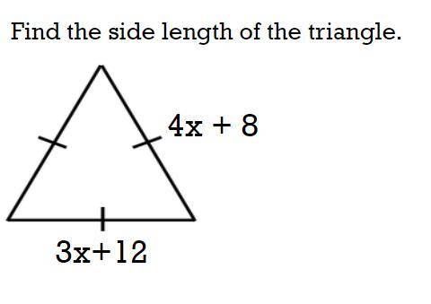 Find the side length of triangle.
