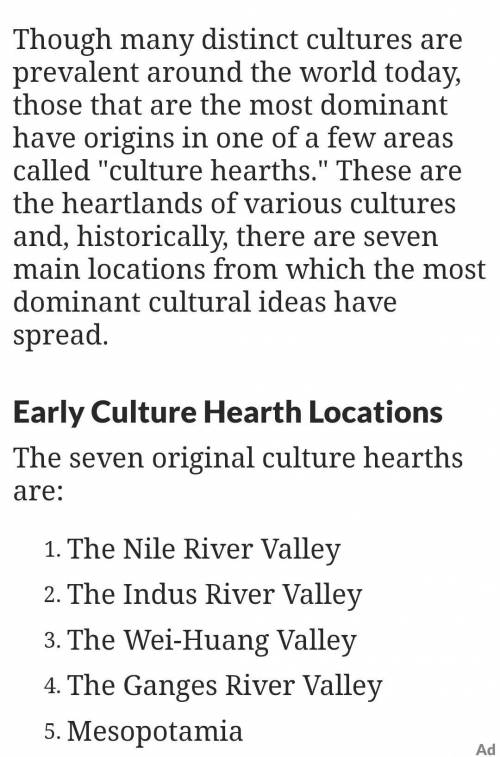 Does culture only stay in hearths? Explain.