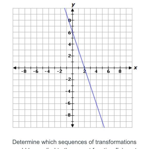 Determine which sequences of transformations could be applied to the parent function f(x) = x to ob
