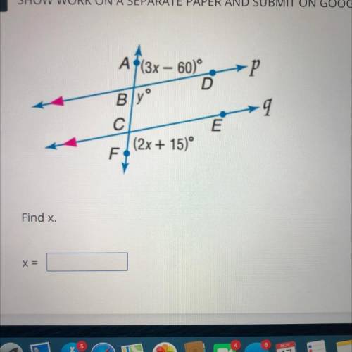 I got x = 45 
And I was wondering if anyone one could tell me if im correct