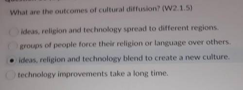 What are the outcomes of cultural diffusion