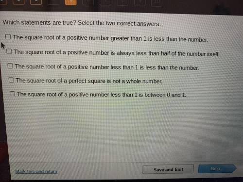 Which statements are true 
Select 2 correct answers