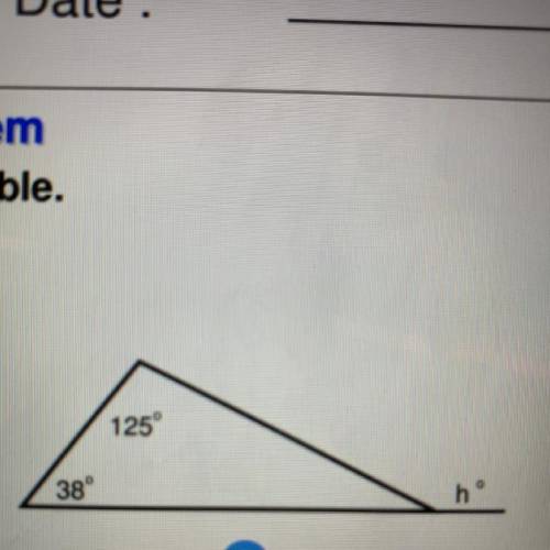 What is the value of angle h
