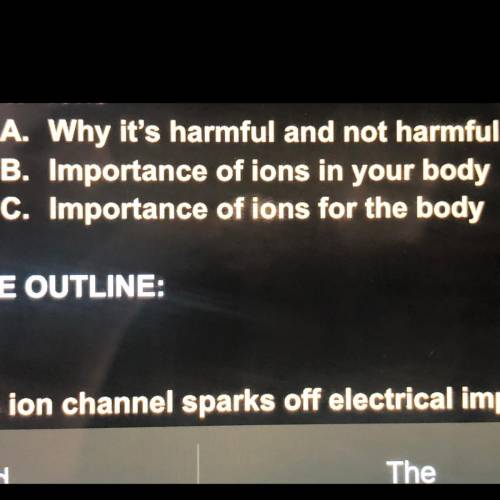 C. What is the importance of ions for the body