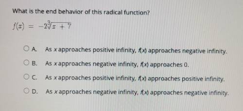 What is the end behaviour of this radical function?