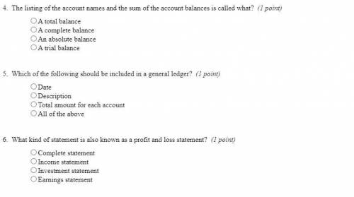 Can you Help with is quiz For Personal Financing.
Lesson 2: Financial Accountings
