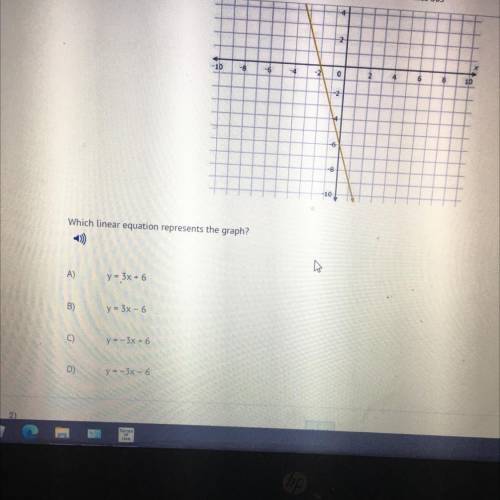 Which linear equation represents the graph? Help assp