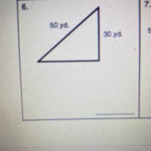 Find the missing length of each right triangle