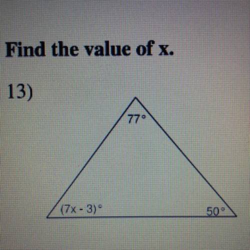 I need help!!! Solve for X! Plz don’t answer to get points I really just need an answer!